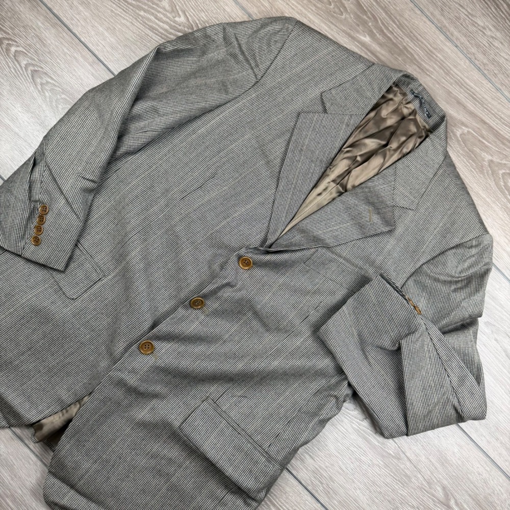 G.V. Arena Men Sport Coat Ermenegildo Zegna Wool Super 130 Check Brown 50 / 40R